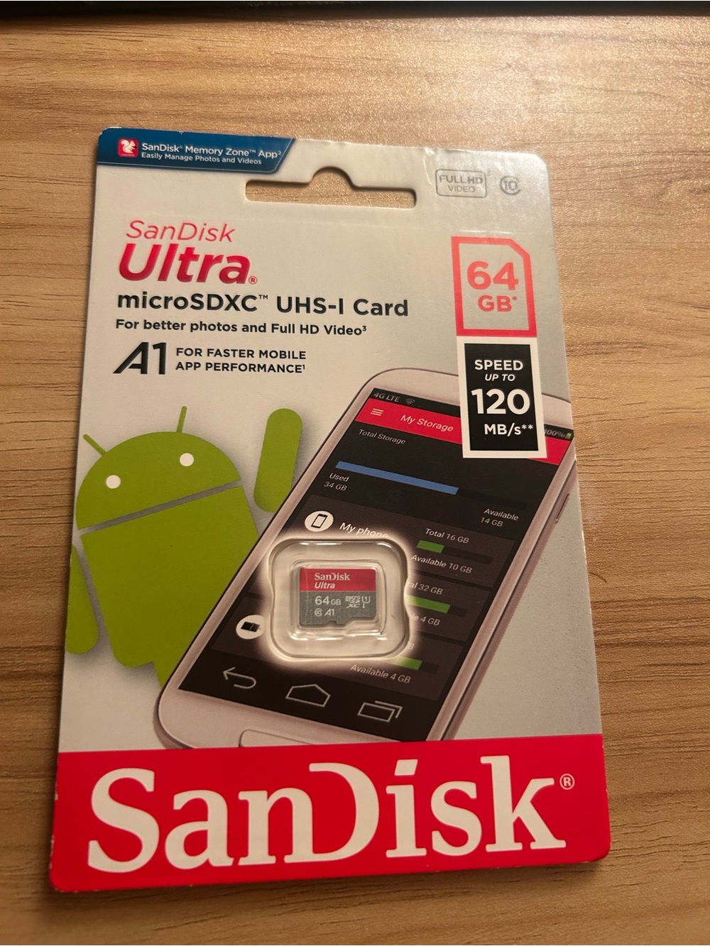 SanDisk Ultra microSDXC UHS-I Card 64 GB Unopened